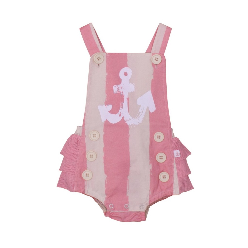 Noe And Zoe Berlin Baby Girl Sailor Romper- Stripe